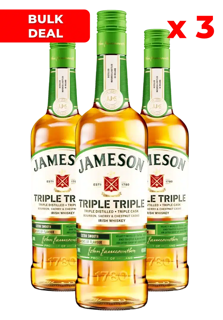 3 X JAMESON TRIPLE TRIPLE 750ML