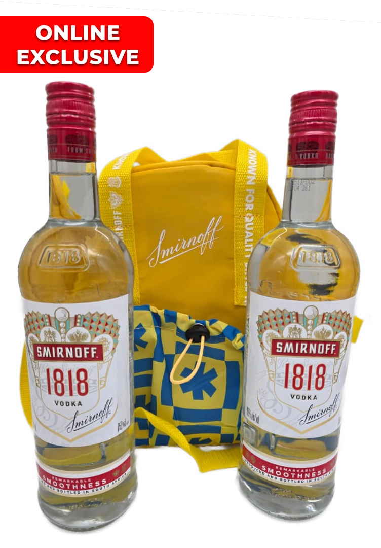 2 X SMIRNOFF 750ML + FREE MINI COOLER BAG BACKPACK