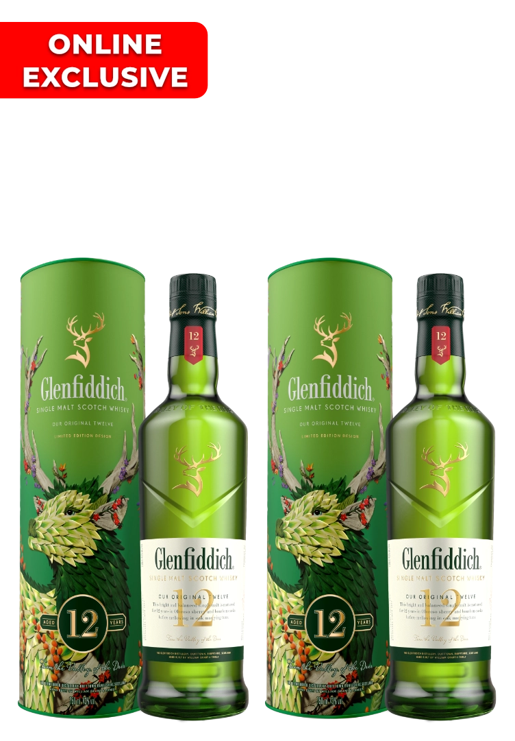 2 x GLENFIDDICH 12YR OLD MALT 750ML