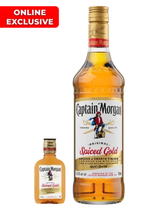 CAPTAIN MORGAN SPICED GOLD 750ML + COMPLIMENTARY 200ML