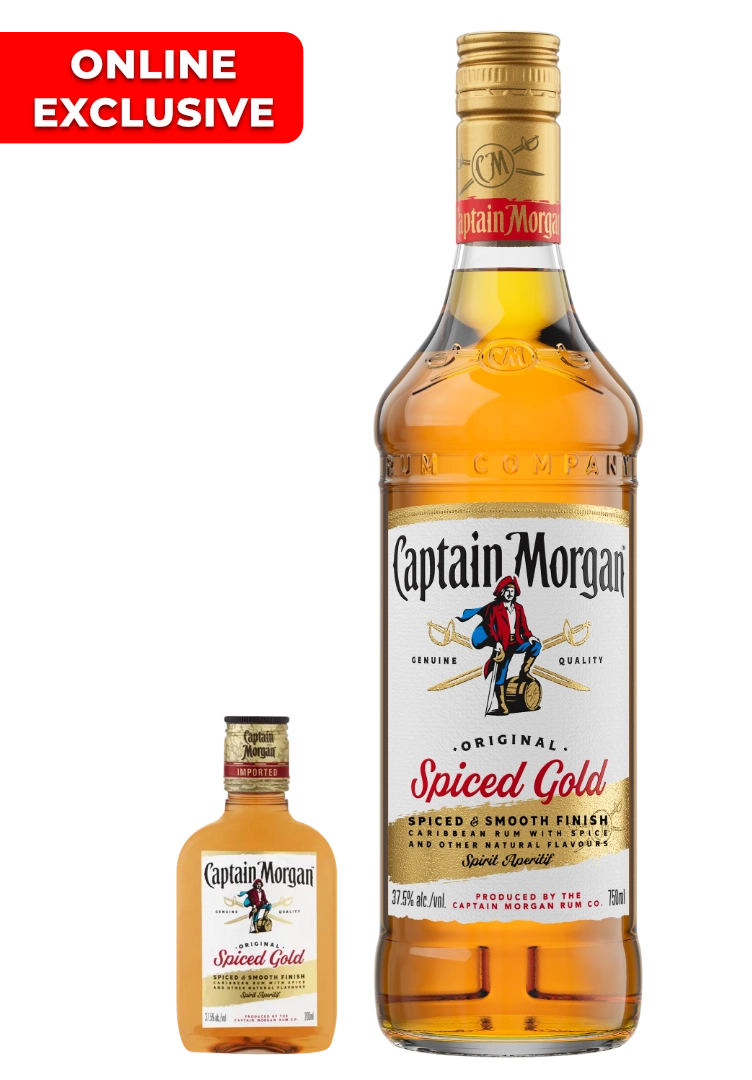 CAPTAIN MORGAN SPICED GOLD 750ML + COMPLIMENTARY 200ML