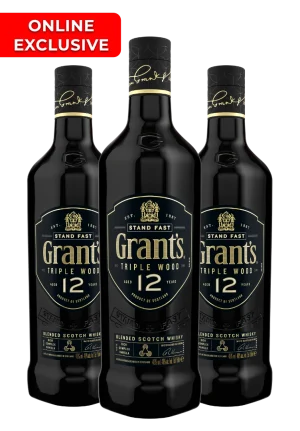 GRANTS 12 YEAR 750ML x 3