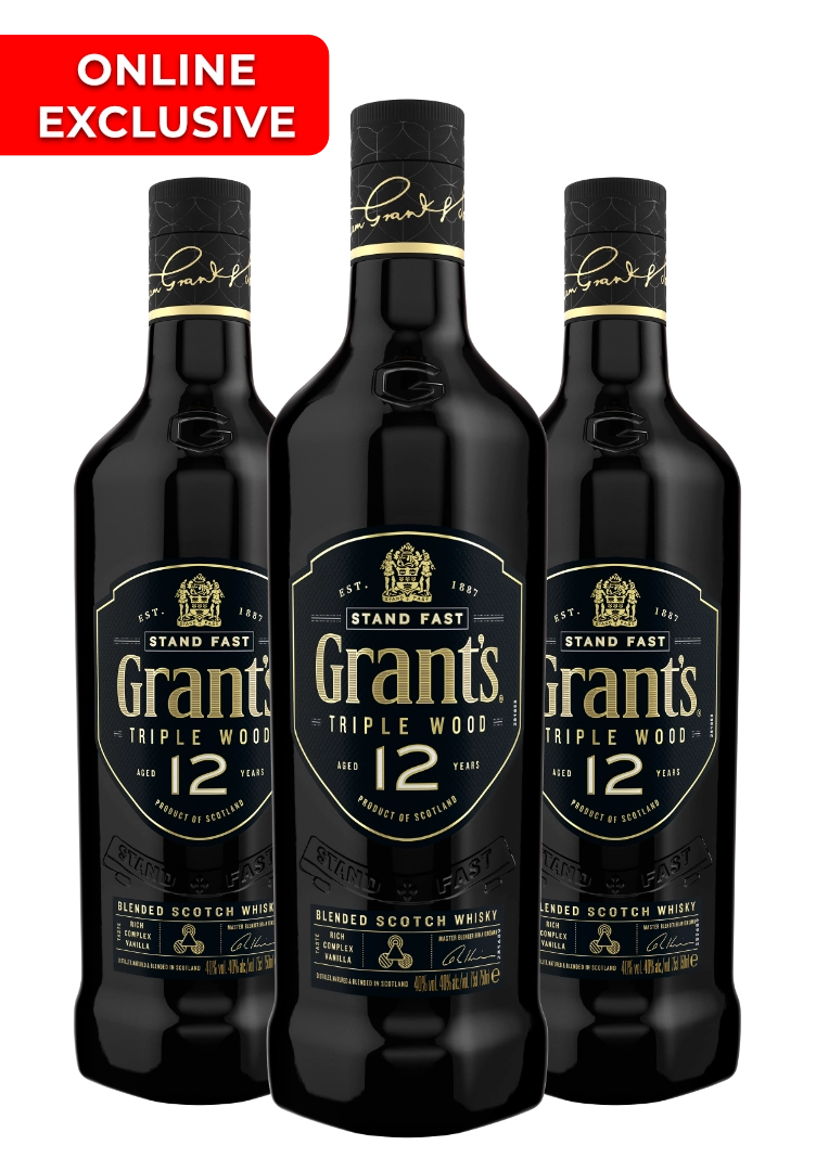 GRANTS 12 YEAR 750ML x 3