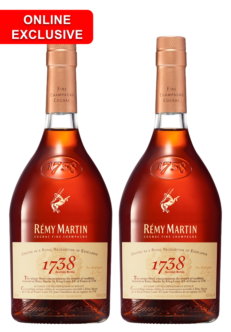 2 X REMY MARTIN 1738 750ML