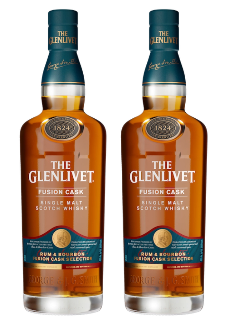 2 X THE GLENLIVET FUSION CASK 750ML
