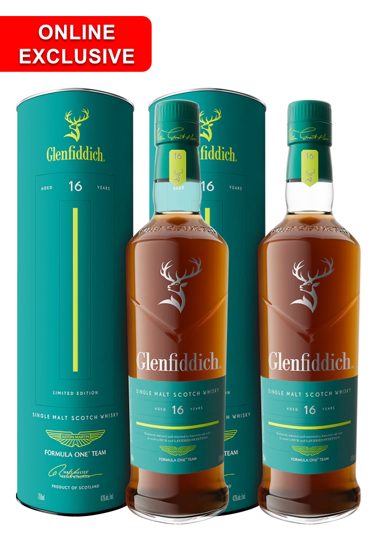 2 x GLENFIDDICH 16YR ASTON MARTIN 750ML
