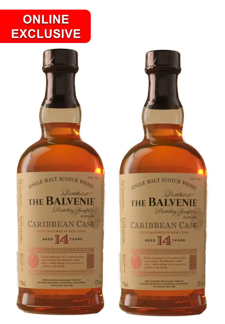 2 X BALVENIE 14YR OLD 750ML