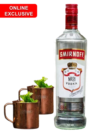 SMIRNOFF 21 750ML + GET 2 COPPER CUPS FREE
