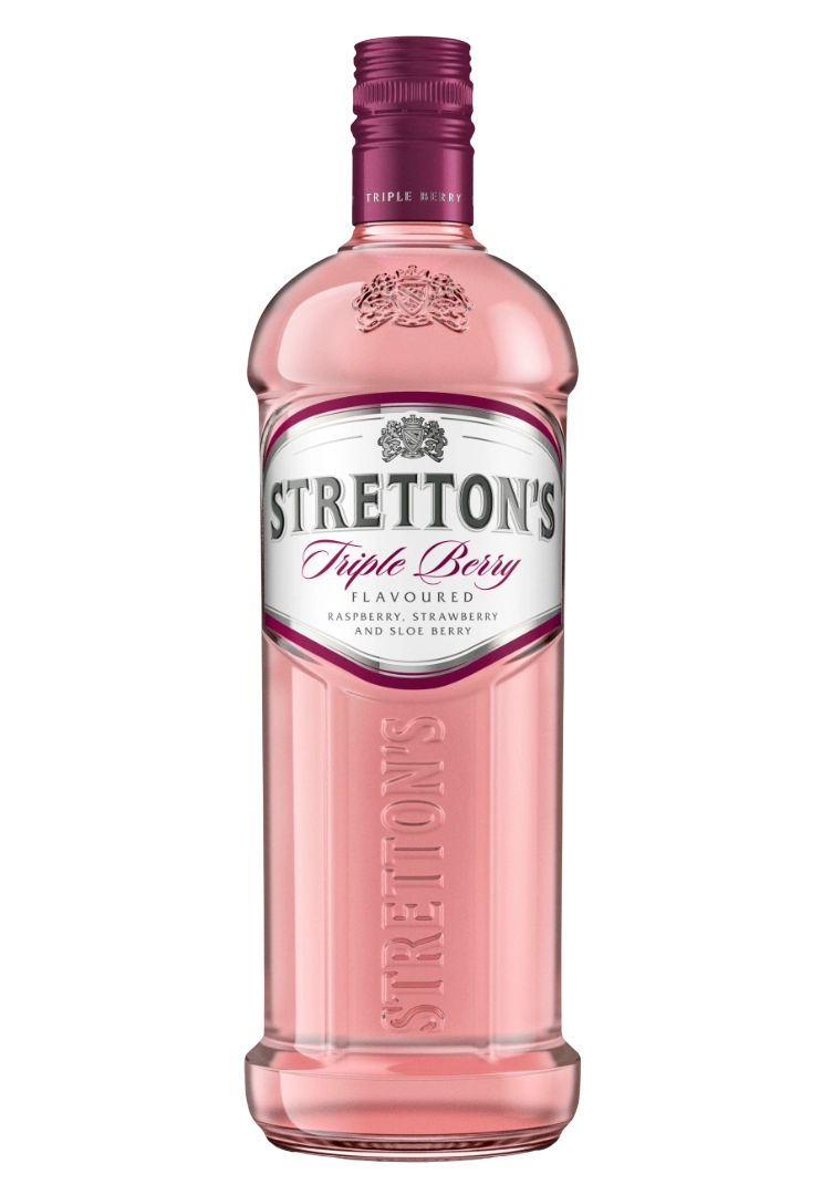 STRETTONS TRIPLE BERRY GIN 750ML + COMPLIMENTARY STRETTONS 2LT BIB