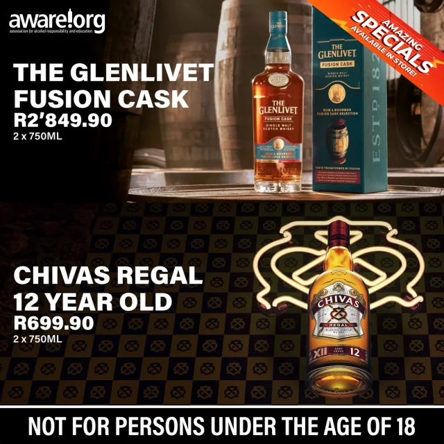 WHISKEY WEEK SPECIALS VALID UNTIL 29 MAY 2025

NOT FOR PERSONS UNDER THE AGE OF 18

#bestprice #Liquor #liquorgram #liquorstore #Johannesburg #BestLiquourPrices